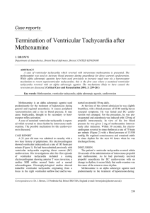 Termination of Ventricular Tachycardia after Methoxamine