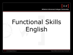 Functional Skills - Colleges` Partnership