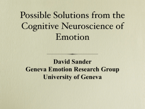 Possible Solutions from the Cognitive Neuroscience of Emotion