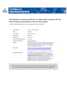 The influence of James and Darwin on Cajal and his