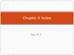 Sec 4-1 Chapter 4 Notes