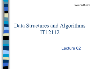 Data Structures and Algorithms IT2003