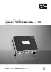 WINDY BOY PROTECTION BOX 400 / 500 / 600