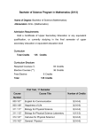 Bachelor of Science Program in Mathematics