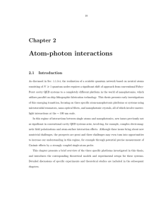 Atom-photon interactions
