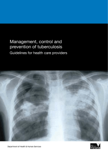 Management, prevention and control of tuberculosis