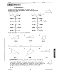 Practice Trigonometry 8-4