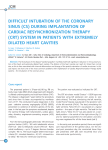 DIFFICULT INTUBATION OF THE CORONARY SINUS (CS