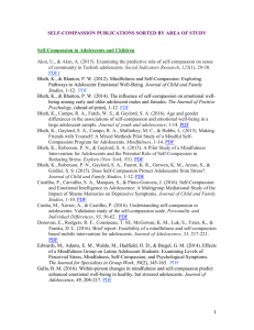 SELF-COMPASSION PUBLICATIONS SORTED BY AREA OF