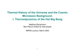 Thermal History of the Universe and the Cosmic Microwave