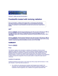 Foodstuffs treated with ionising radiation