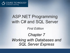 ASP.NET Programming with C# and SQL Server First