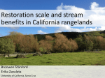 Restoration scale and stream benefits in California rangelands