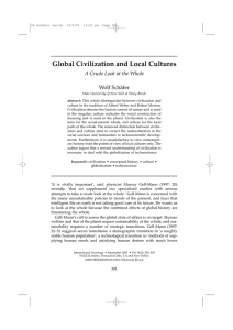 Global Civilization and Local Cultures