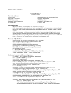 Curriculum Vitae - University of Pittsburgh School of Law