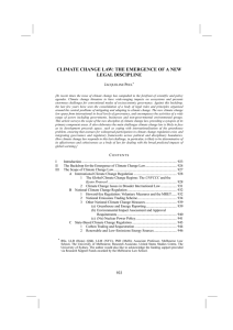 climate change law: the emergence of a new legal discipline
