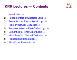 KRR Lectures — Contents