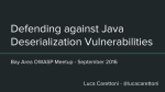 Defending against Java Deserialization Vulnerabilities
