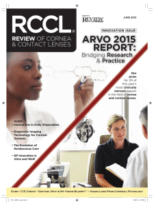 arvo 2015 report - Review of Cornea and Contact Lenses