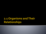 2.1 Organisms and Their Relationships