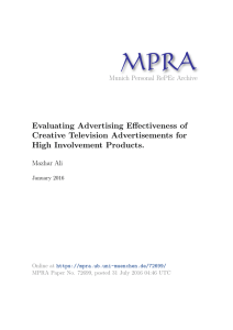 Evaluating Advertising Effectiveness of Creative Television