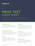 Drug Testing Cheat Sheet - Pre Employment Background Check