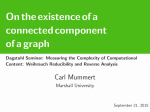On the existence of a connected component