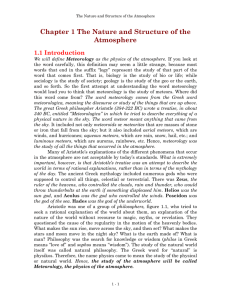 Chapter 1 The Nature and Structure of the Atmosphere