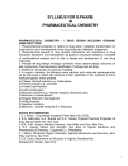 SYLLABUS FOR M.PHARM. IN PHARMACEUTICAL CHEMISTRY