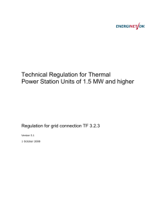 Technical Regulation for Thermal Power Station Units