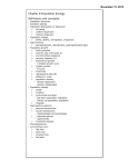 Chapter 8 Population Ecology Definitions and concepts