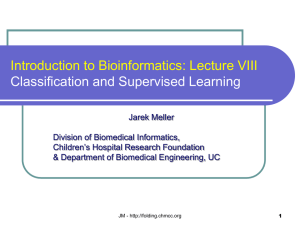Classification and supervised learning