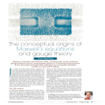 The Conceptual origins of Maxwell`s equations and