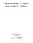 Quantum Numbers, Orbitals, and Probability Patterns