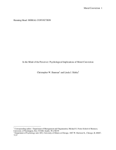 Psychological Implications of Moral Conviction