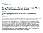 Study Shows Improved Survival for Lung Cancer Patients Receiving
