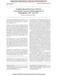 TaqMan-Based Real-Time PCR for Genotyping Common