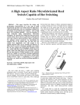 Microfabrication is about to revolutionize the way reed switches are