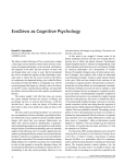 EvoDevo as Cognitive Psychology