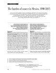 The burden of cancer in Mexico, 1990-2013