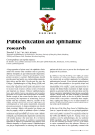 Public education and ophthalmic research