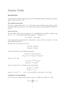 Number Fields