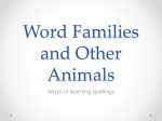Spelling word families
