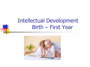 Intellectual Development Birth – First Year
