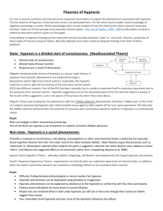 Hypnosis Handout - Updated 2016