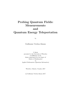 Quantum Energy Teleportation - UWSpace