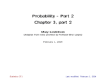 Probability - Part 2 Chapter 3, part 2