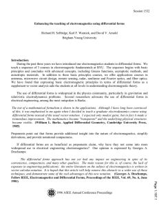 Enhancing The Teaching Of Electromagnetic Using Differential Forms