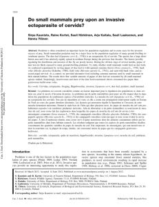 Do small mammals prey upon an invasive ectoparasite of cervids?