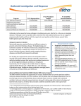 Outbreak Investigation and Response